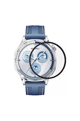 Forzacase Huawei Watch Gt5 46mm İçin Çerçeveli Tam Kaplayan 3d Pet Ekran Koruyucu Film - Fc016