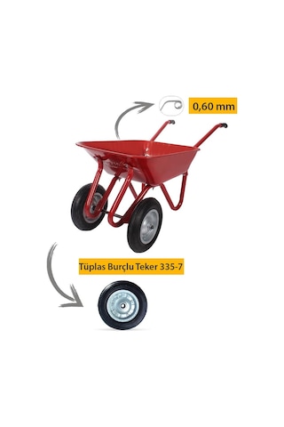 Troyka Iki Tekerli Demonte El Arabası 0.60 Mm Sac Tüplas Teker