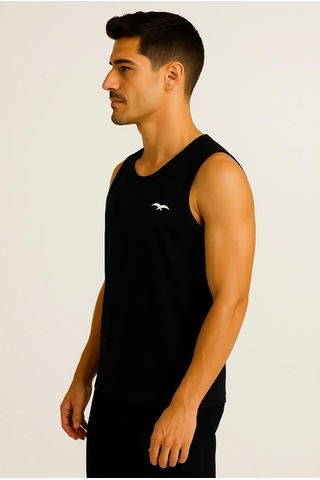 Axxel Erkek Siyah Askılı Atlet T-shirt-d235
