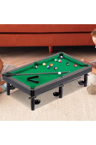 Dolıty Çocuk Bilardo Masası Seti Oyunu Oyuncak Raf Üçgen