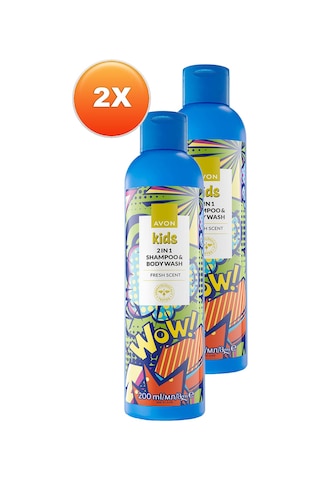 Avon Kids Wow 2'si 1 Arada Saç Ve Vücut Çocuk Şampuanı 2 x 200 ML