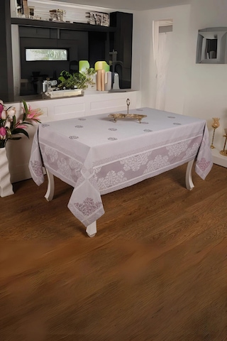 Viyana Lüx Jakar Kumaş Mor Masa Örtüsü Dikdörtgen 160x320 Cm - 1115 Çok Renkli