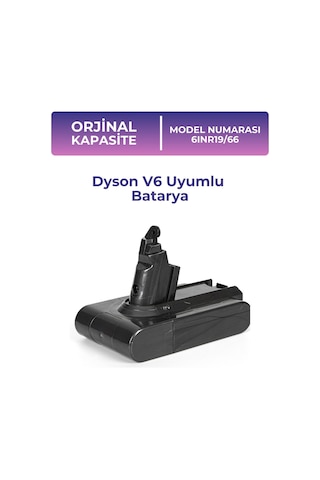 Dyson V6 Uyumlu Batarya 6ınr19/66 21.6v 2000mah Pil Dik Süpürge Bataryası
