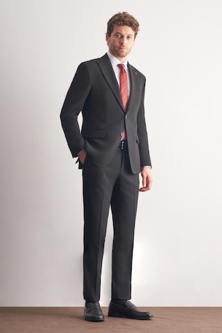 İmza Siyah Kırlangıç Yaka Tam Astar 6 Drop Slim Fit Takım Elbise 1001255162 Siyah