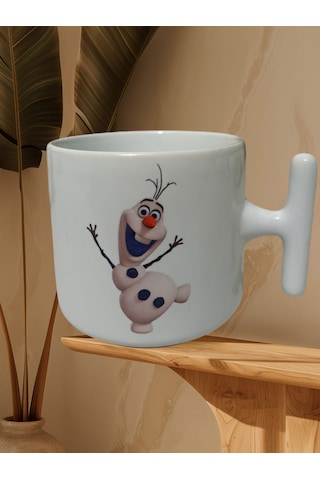 Kardanadam Çift Taraf Baskılı T Kupa Bardak Beyaz T