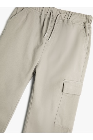 Koton Kargo Jogger Pantolon Cepli Beli Bağlamalı Gri 4skb40008tw 4SKB40008TW031 Gri