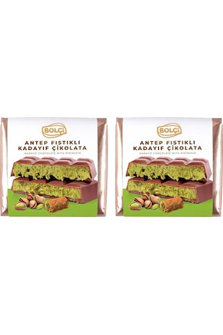 Bolçi Fıstıklı Kadayıf Dolgulu Sütlü Dubai Çikolatası 2 x 100 G