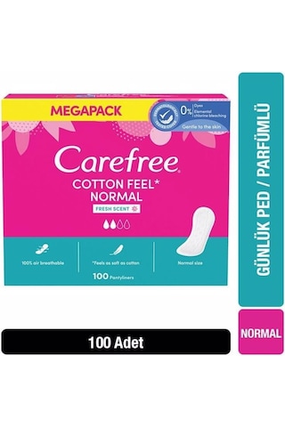 Carefree Cotton Feel Normal Parfümlü Günlük Ped 100'lü