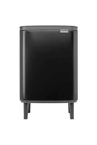 Brabantia Mat Siyah Ayaklı Çöp Kutusu 12 Litre Mat Siyah
