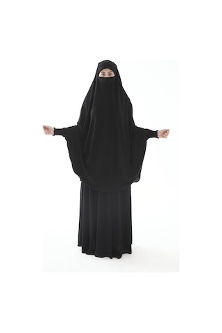 Çarşaf Çarşaf Soft Krep Sultanbaş Model Tek Parça Siyah