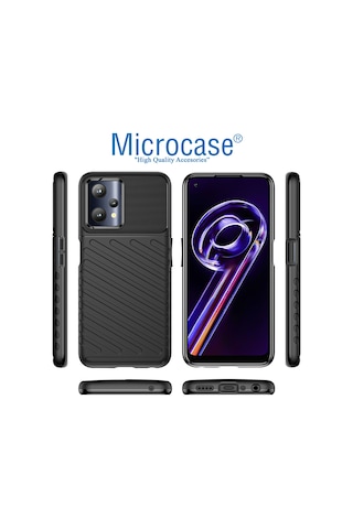 Realme 9 Pro Thunder Serisi Darbeye Dayanıklı Kılıf Siyah Al3421