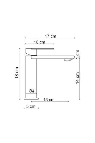 Fontana FJ-SS1015 Lavabo Bataryası Mat Siyah