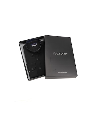 Morven Slim Fit Düğmeli Yaka Oxford Kolay Ütülenebilir Pamuklu Kutulu Uzun Kollu Gömlek