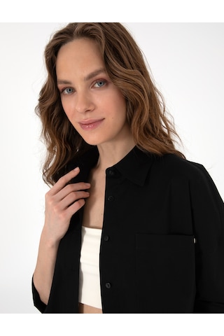 Pierre Cardin Kadın Siyah Gömlek Desenli 50313596-vr046 Siyah