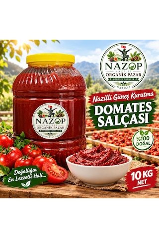 Nazop Domates Salçası Nazilli Güneş Kurutma 10 Kg.
