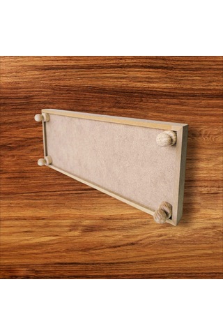 Ahşap- Boyanabilir- Dikdörtgen- Ayaklı Sunumluk Tepsi