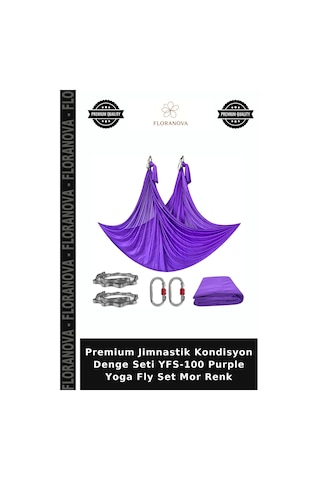 Premium Jimnastik Kondisyon Denge Seti Yfs-100 Purple Yoga Fly Set Mor Renk