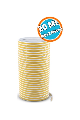 Beyaz Kapı Pencere Bandı Fitili Yapışkanlı Soğuk Izolasyon 10x2 20 Mt