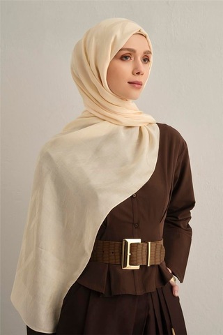 Armine Lyocell Şal - 1 - Krem 60