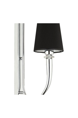 Lampaluce Lungo Şapkalı Aplik Krom Tekli 30x40cm Krom - Siyah