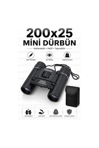 Cep Boy Mini Dürbün 10x25 Katlanabilir Hafif Kompakt Dürbün Kamp Seyahat Doğa Ve Spor İçin Çok Renkli