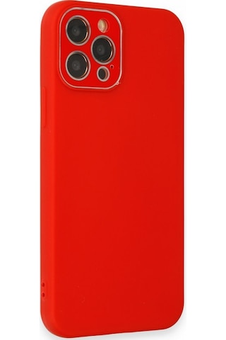 FitCase Apple Uyumlu iPhone 12 Pro Max Glass Kamera Korumalı Lansman Silikon Kapak