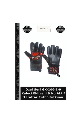 Özel Seri Gk-100-1-9 Kaleci Eldiveni 9 No Aktif Taraftar Futboltutkunu Çok Renkli