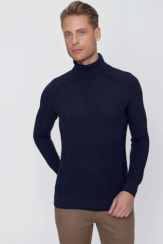 Efor Tr 847 Slim Fit Lacivert Klasik Triko Lacivert