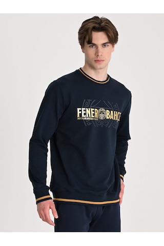 Fenerbahçe Lacivert Tribün Established 1907 Erkek Sweatshirt Fb Laci Yeni
