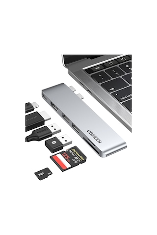 Ugreen 6'sı 1 Arada 2 Usb 3.0 100w 6k Pd Port Çoklayıcı Hub, 80856