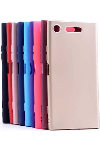 Sony Xperia Xz1 Kılıf Zore Premier Silikon Kapak Rose Gold