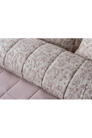Çift Kişilik Yatak Örtülü Set Luvina Pembe