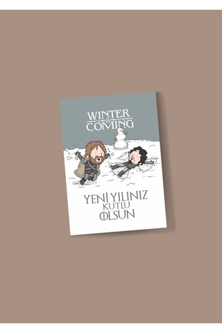 Game Of Thrones 3 Lü Yeni Yıl Kartı Yılbaşı Kartı Tabrik Kartı Karikatür Kart