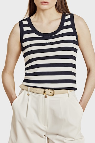 Brooks Brothers Çizgili Bisiklet Yaka Atlet Bayan Atlet Bbss26fkt010388 Lacivert-kırık Beyaz