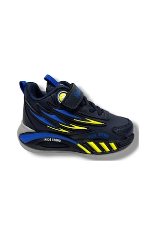 Tomwins 004-26 Cilt Deri Anatomik Cırtlı Çocuk Sneaker Laci Sax Sarı 26-30 Lacivert