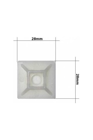 Gwest Yapışkanlı Kroşe 28mm x 28mm - Beyaz - 5 Adet