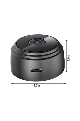 Kablosuz Güvenli Kamera 1080p Monitör Kamerası Manyetik Arka Ev Akıllı Kamera Gece Görüşlü Bebek Evcil Hayvanlar İçin Siyah