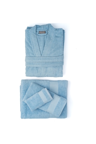 Soley Minerva %100 Doğal Pamuklu 3&#39;Lü Havlu Seti Mavi