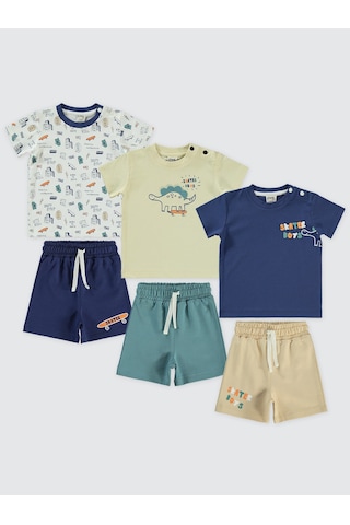 Civil Baby Erkek Bebek Takım 3'lü Set 6-18 Ay Lacivert Lacivert