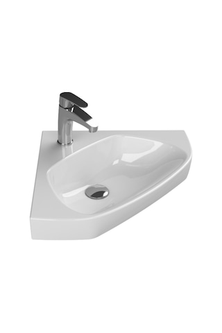 Turkuaz Seramik Cerastyle Mini 46 x 46 CM Arda Köşe Lavabo