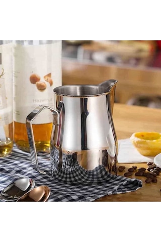 Epinox Paslanmaz Çelik Süt Potu - Kahve Potu - Pitcher Sütlük - Süt Köpürtücü - Köpürtme Kabı - 700 Sku: Smg8690010555977