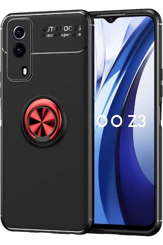 Vivo Y53S 4G Kılıf Zore Ravel Yüzüklü Silikon Kılıf