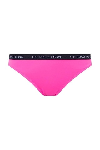U.S. Polo Assn. Kadın Pembe Kalın Kenarlı Lastikli Bikini Alt 21511