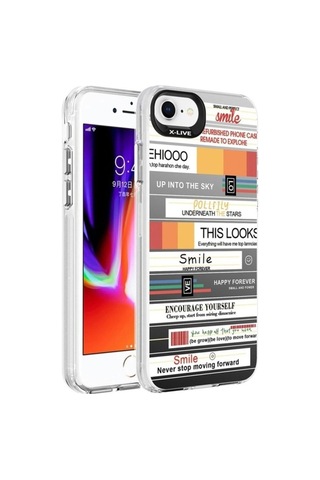 Apple Uyumlu iPhone Se 2022 Kılıf Desenli Zore Silver Sert Kapak Mottolar