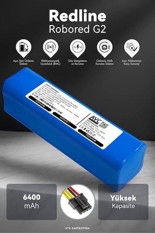 Redline Robored G2 6400mah Robot Süpürge Bataryası K.k