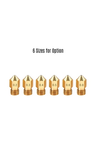 Suofeng 3d Yazıcı Uçucu Mk8, Bakır Malzeme, 0.2mm Çıkış Çapı, 1.75mm Filament Uyumlu, Cr-10 Ve Ender-3 Serisi İçin, Tekli Paket, Altın Renk