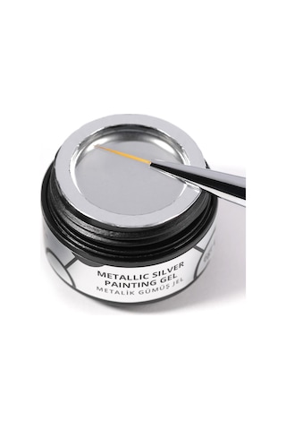 Momo Professional Metallic Silver Painting Gel 6 Gr
