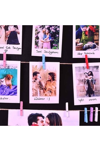 Kişiye Özel Ahşap Karatahtalı Duvar Fotoğraf Çerçevesi