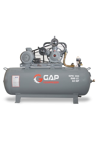 Gap Kompresör Gpk 390 Hava Kompresörü Pistonlu 500 Lt 3 Kafa 12 Bar 10 Hp