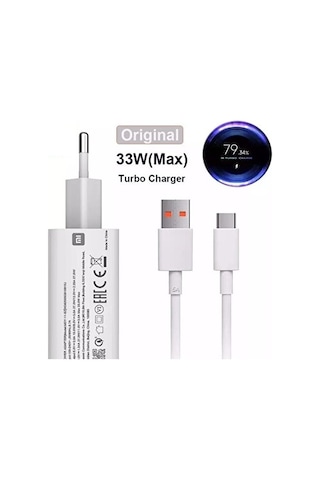 Mı Xiaomi 33 Watt Hızlı Şarj Aleti Typce Set Note 8 9 10 Ve Tüm Modeller